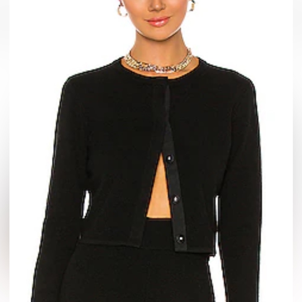 Victor Glemaud Cropped Black 100% Wool Sweater Size XS